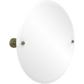  Round Tilt Mirror w/ beveled edge, Waverly Place, 22'' dia., Premium, Antique Brass