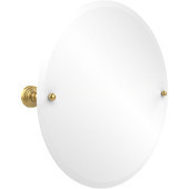  Round Tilt Mirror w/ beveled edge, Waverly Place, 22'' dia., Standard, Polished Brass