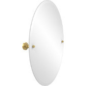  Oval Tilt Mirror, Waverly Place, 21''W x 29''H, Standard, Polished Brass