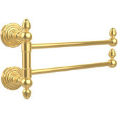 Waverly Place Collection 2 Swing Arm Towel Rail, Unlacquered Brass