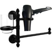  Waverly Place Collection Hair Dryer Holder and Organizer, Matte Black