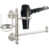  Waverly Place Collection Hair Dryer Holder and Organizer, Satin Nickel