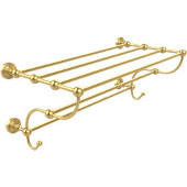  Waverly Place Collection 36 Inch Train Rack Towel Shelf, Polished Brass