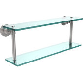  Washington Square Collection 22'' Double Glass Shelf, Standard Finish, Polished Chrome