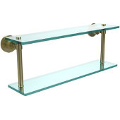  Washington Square Collection 22'' Double Glass Shelf, Premium Finish, Satin Brass
