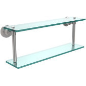  Washington Square Collection 22'' Double Glass Shelf, Premium Finish, Satin Chrome
