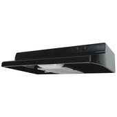  30'' Range Hood In Black with 2 Speed Blower, Remote Location Rocker Switch and LED Lighting