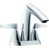 ALFI brand Two-Handle 4'' Centerset Bathroom Faucet in Polished Chrome, 10-1/2'' W x 6-7/8'' H, Spout Reach: 4-3/4'' D