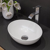  Tall Brushed Nickel Tall Square Body Curved Spout Single Lever Bathroom Faucet, Height: 13-1/4'' H, Spout Height: 9-1/4'' H, Spout Reach: 5-3/8'' D