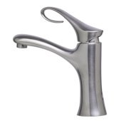  Brushed Nickel Single Lever Bathroom Faucet, Height: 7-5/8'' H, Spout Height: 4-3/4'' H, Spout Reach: 5'' D
