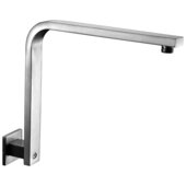  Brushed Nickel 12'' Square Raised Wall Mounted Shower Arm, 13'' W x 11-5/16'' D x 2-3/8'' H