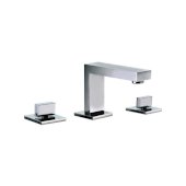  Polished Chrome Modern Widespread Bathroom Faucet, Height: 3-5/8'' H, Spout Height: 3-9/16'' H, Spout Reach: 4-15/16'' D
