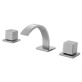  Brushed Nickel Modern Widespread Bathroom Faucet, Height: 4-1/2'' H, Spout Reach: 5-3/4'' D