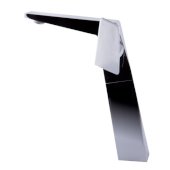 Polished Chrome Single Hole Tall Bathroom Faucet, Height: 9-3/4'' H, Spout Height: 8-31/32'' H, Spout Reach: 6-5/8'' D