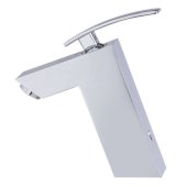  Polished Chrome Single Lever Bathroom Faucet, Height: 6'' H, Spout Height: 3-1/8'' H, Spout Reach: 4-1/8'' D