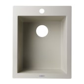  Biscuit 17'' Drop-In Rectangular Granite Composite Kitchen Prep Sink, 16-1/8'' W x 19-7/8'' D x 8-1/4'' H