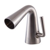  Brushed Nickel Single Hole Cone Waterfall Bathroom Faucet, Height: 5-5/8'' H, Spout Height: 4-17/32'' H, Spout Reach: 4-11/16'' D