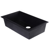  Black 30'' Undermount Single Bowl Granite Composite Kitchen Sink, 29-7/8'' W x 17-1/8'' D x 8-1/4'' H