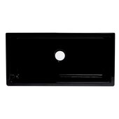 ALFI brand 36'' Reversible Smooth / Fluted Single Bowl Fireclay Farm Sink in Black Gloss, 35-7/8'' W x 18-1/8'' D x 10'' H