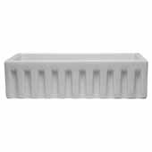  36'' White Reversible Smooth / Fluted Single Bowl Fireclay Farm Sink, 36'' W x 18'' D x 10'' H