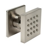 ALFI brand 2'' Square Adjustable Shower Body Spray in Brushed Nickel, 2'' W x 1-3/4'' D x 2'' H