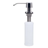  Solid Polished Stainless Steel Modern Soap Dispenser, 2-1/2'' H