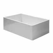 ALFI Brand AB536-W White, 36''W Smooth Apron Single Bowl, Fireclay Farm Sink, 35-7/8''W x 20-1/8''D x 10-1/4''H