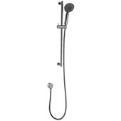  Brushed Nickel Sliding Rail Hand Held Shower Head Set with Hose, 27-1/2'' W x 4-3/8'' D x 3'' H