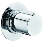  Polished Chrome Modern Round 3 Way Shower Diverter, 5-1/8'' Diameter x 4'' Depth