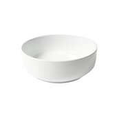ALFI brand White Round Above Mount Ceramic Sink, 15-1/8'' Diameter x 5-3/4'' H