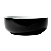 ALFI brand Black & White Round Above Mount Ceramic Sink, 15-1/8'' Diameter x 5-3/4'' H
