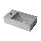 ALFI brand ABCO108 16'' Small Rectangular Solid Concrete Gray Matte Wall Mounted Bathroom Sink, 15-3/4'' W x 8-3/4'' D x 4'' H