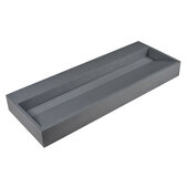 ALFI brand ABCO48TR 48'' Solid Concrete Gray Matte Trough Sink for the Bathroom, 48'' W x 18'' D x 5-1/8'' H