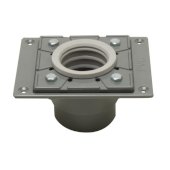  PVC Shower Drain Base with Rubber Fitting, 5-5/8'' W x 4-3/8'' D x 3'' H