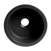ALFI brand Black Matte Round Undermount / Drop In Fireclay Prep Sink, 18-1/2'' Diameter x 9'' H