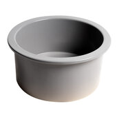 ALFI brand Gray Matte Round Undermount / Drop In Fireclay Prep Sink, 18-1/2'' Diameter x 9'' H
