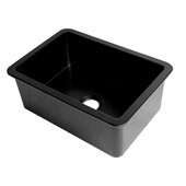ALFI brand Black Matte 27'' W Fireclay Undermount / Drop In Firelcay Kitchen Sink, 26-3/4'' W x 18-7/8'' D x 10'' H