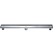 ALFI brand 36'' Modern Linear Shower Drain without Cover in Stainless Steel, 36'' W x 3'' D x 3-1/8'' H
