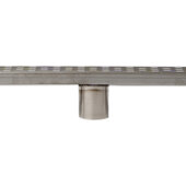 ALFI brand 59'' W Brushed Stainless Steel Linear Shower Drain with Groove Holes, 59'' W x 3'' D x 3-1/8'' H