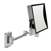 ALFI brand 8'' Square Wall Mounted 5X Magnify Cosmetic Mirror in Polished Chrome, 8'' W x 17-1/8'' D x 12-7/8'' H