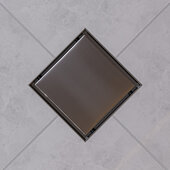 ALFI brand 5'' x 5'' Modern Square Shower Drain with Solid Cover in Polished Stainless Steel, 5-1/4'' W x 5-1/4'' D x 3-1/4'' H