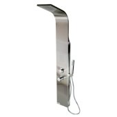 ALFI brand Modern Shower Panel with 2 Body Sprays in Brushed Stainless Steel, 7-7/8'' W x 17-3/4'' D x 59'' H