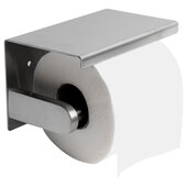 ALFI brand Wall Mounted Stainless Steel Toilet Paper Holder with Shelf in Brushed Stainless Steel, 6-1/8'' W x 3-3/4'' D x 3-3/4'' H