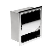 ALFI brand Polished Stainless Steel Recessed Toilet Paper Holder with Cover, 6-1/2'' W x 3'' D x 6-7/8'' H