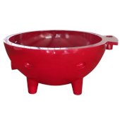  Red Wine FireHotTub The Round Fire Burning Portable Outdoor Hot Bath Tub, 63'' Diameter x 32-5/16'' H