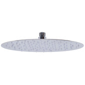  12'' Oval Polished Solid Stainless Steel Ultra Thin Rain Shower Head, 12'' W x 8'' D x 1/8'' H