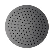 ALFI brand Matte Black Stainless Steel Round Ultra-Thin Rain Shower Head, 12'' Diameter x 1/8'' H