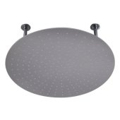  24'' Round Brushed Solid Stainless Steel Ultra Thin Rain Shower Head, 24'' Diameter x 1/8'' H