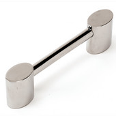 Contemporary III 3-7/8'' W Cabinet Pull with Oval Ends Polished Nickel 3-7/8'' Width x 1-3/16'' D x  1/4'' H