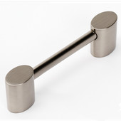  Contemporary III 3-7/8'' W Cabinet Pull with Oval Ends Satin Nickel 3-7/8'' Width x 1-3/16'' D x  1/4'' H